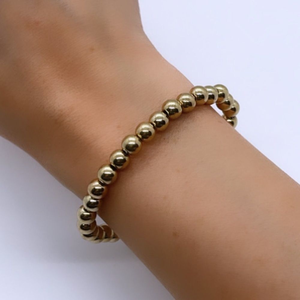 NWT Wool + Pepper Co. Gold Beaded Bracelet